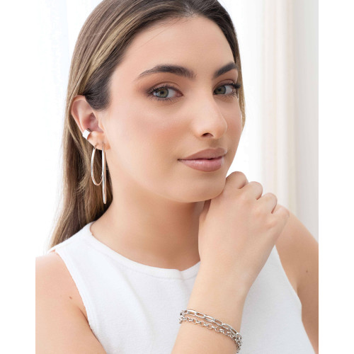 Piercing Liso Achatado Ródio Branco