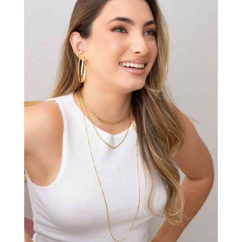 Choker Elos Grumet Banhado a Ouro 18K