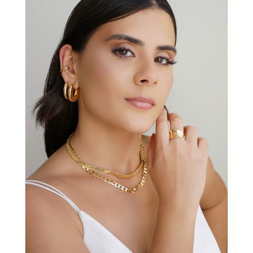Choker Grumet 6.5 mm Banhado a Ouro 18K - 32 cm