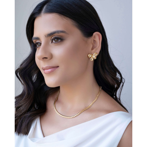 Choker Malha Egípcia 4 mm Banhado a Ouro 18K