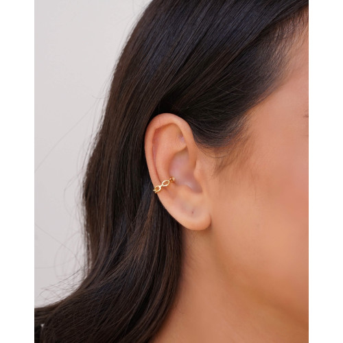 Piercing Ovais Vazados Banhado a Ouro 18K