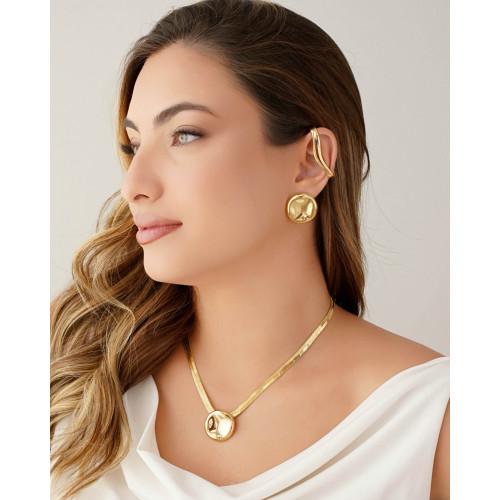Piercing Transversal Liso 6 mm Banhado a Ouro 18K