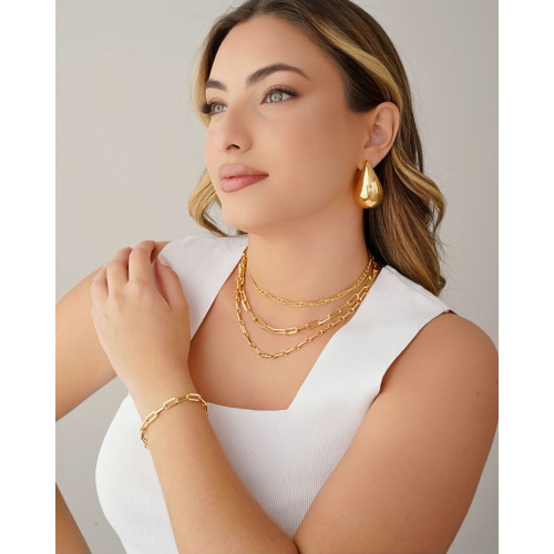 Choker Grumet 4 mm Banhado a Ouro 18K