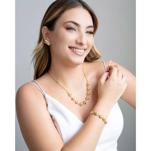 Ear Cuff Orgânico 2.5 cm Banhado a Ouro 18K