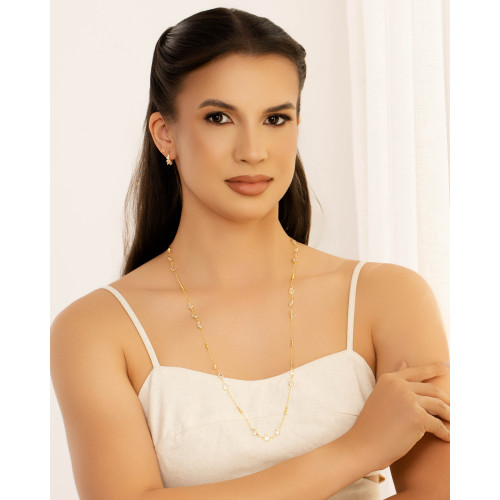 Brinco Argola Click Pontos de Luz Cristal 1.4 cm Banhado a Ouro 18K