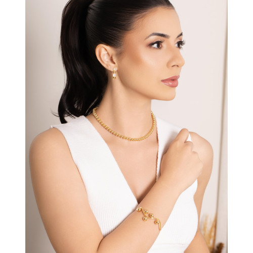 Choker Bolas Lisas 6 mm Banhado a Ouro 18K - 35 cm