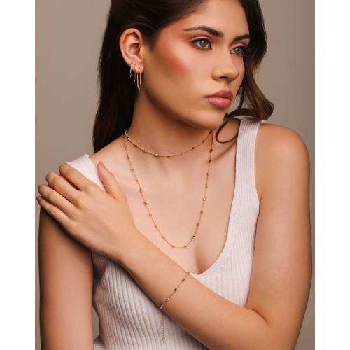 Brinco Argola Encaixe Fio Oval 1.8 cm Banhado a Ouro 18K