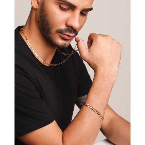 Pulseira Masculina Grumet 6 mm Banhado a Ouro 18K