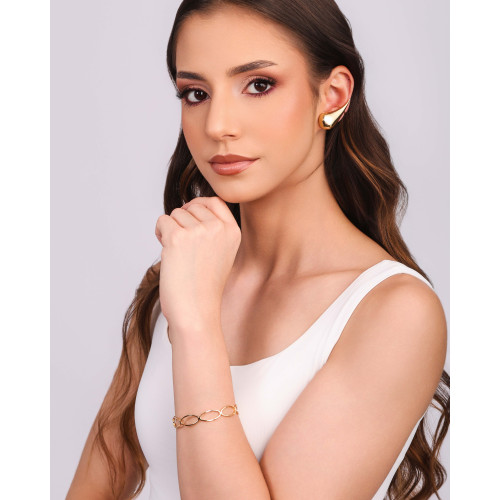 Ear Cuff Gota Lisa Banhado a Ouro 18K