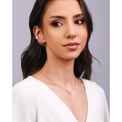 Piercing Pêra Banhado a Ouro 18K
