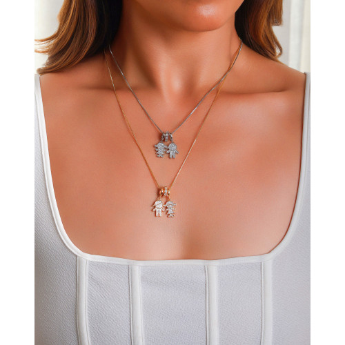 Separador Cravejado Cristal Banhado a Ouro 18K