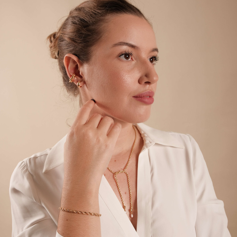Pulseira Cordão Baiano Banhado a Ouro 18K
