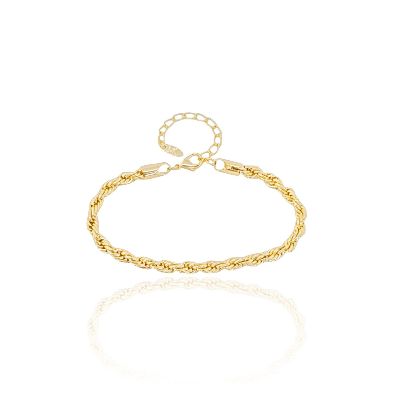 Pulseira Cordão Baiano Banhado a Ouro 18K