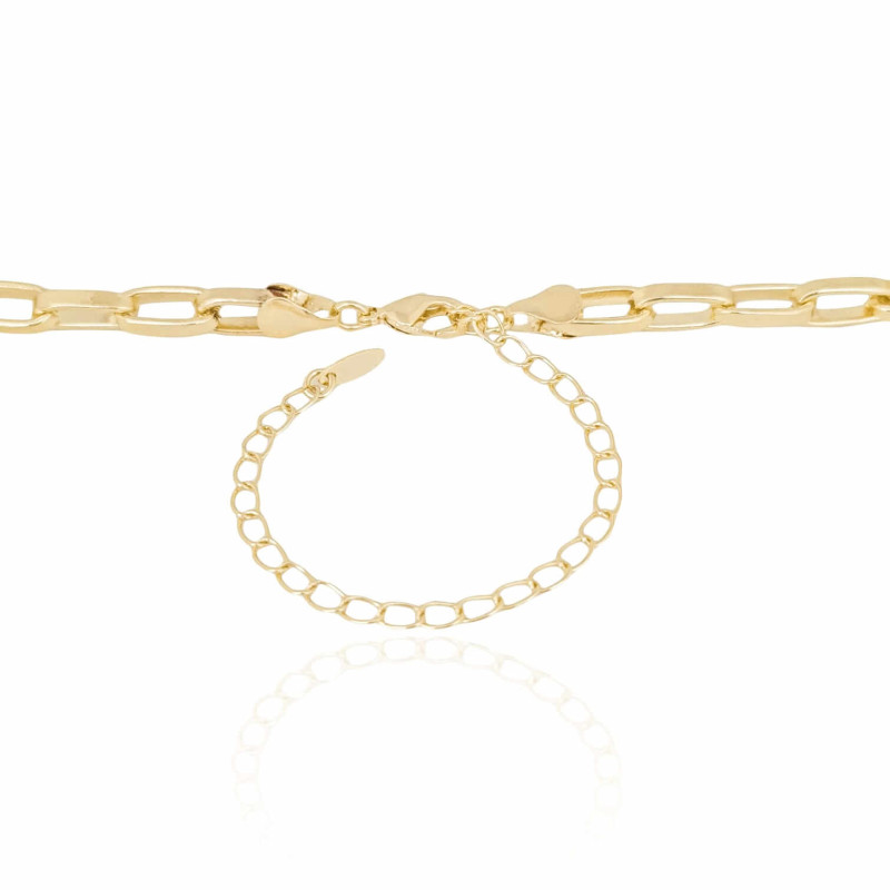 Choker Elos 11.5 x 5.5 MM Banhado a Ouro 18K