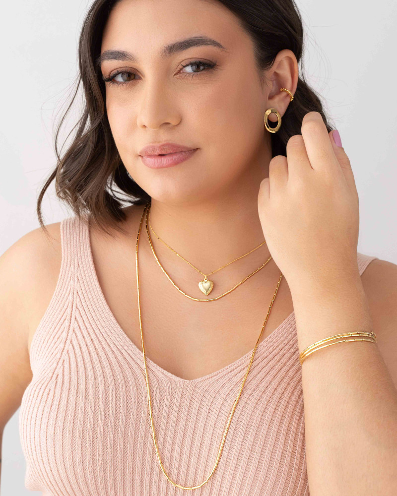 Bracelete Mola Canutilhos Três Voltas Banhado a Ouro 18K