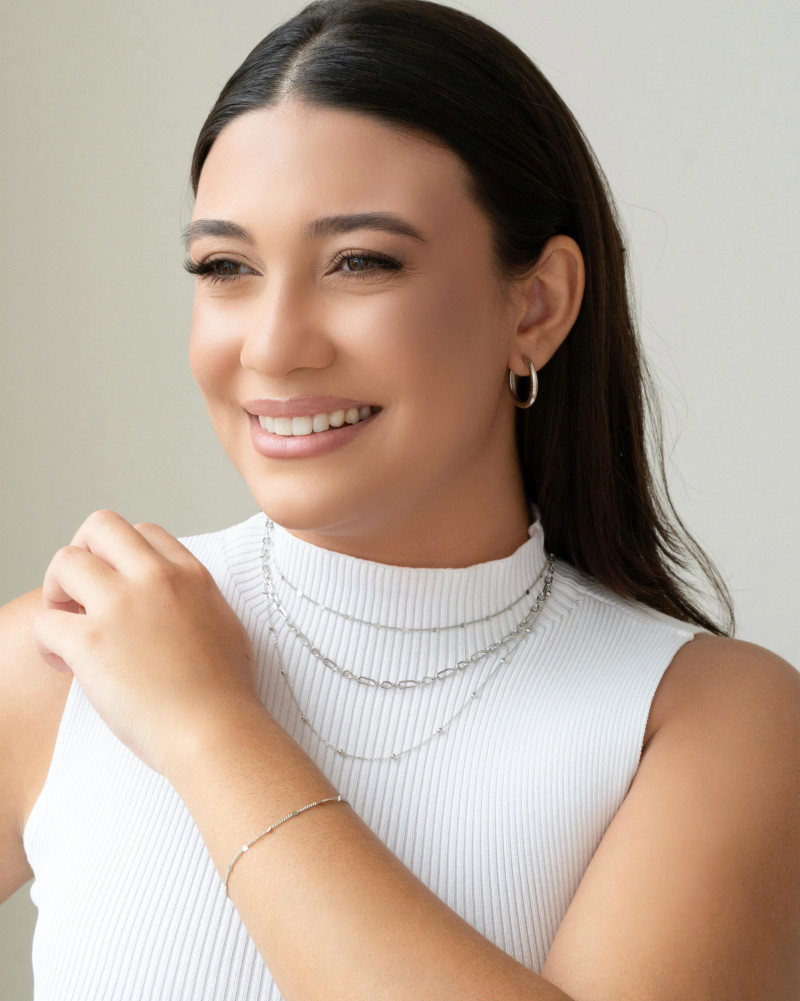 Choker Elos 4 mm Ródio Branco