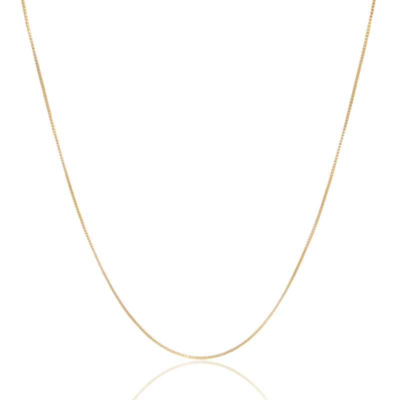 Gargantilha Veneziana 45 + 5 cm Banhado a Ouro 18K
