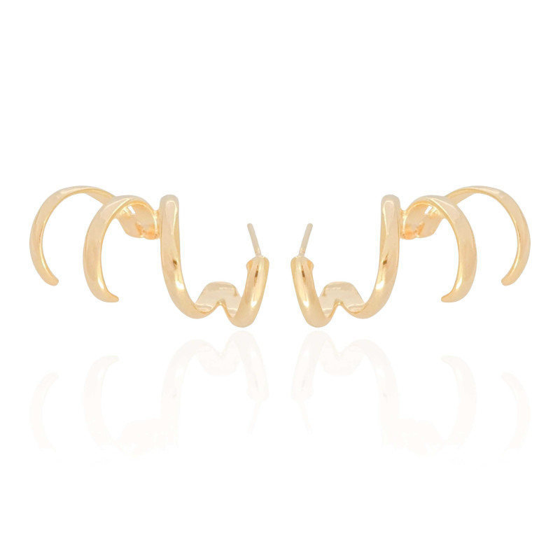 Ear Cuff Quatro Filetes Banhado a Ouro 18K