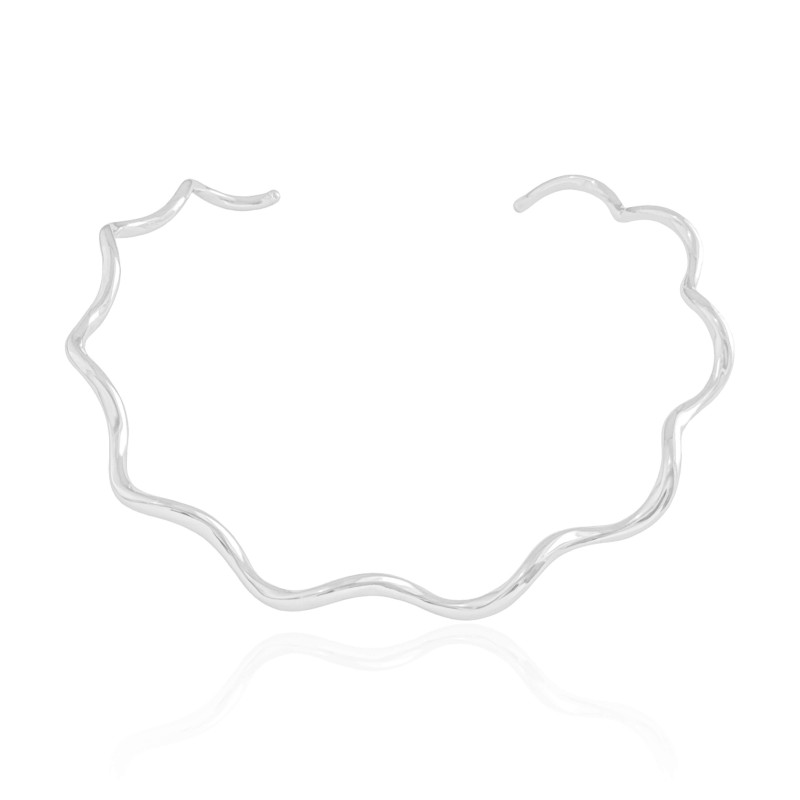 Aro Ondas Ródio Branco