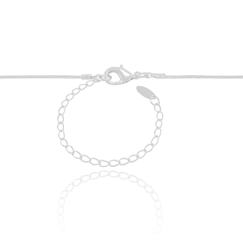 Gargantilha Longa Palito Ródio Branco - 70 cm