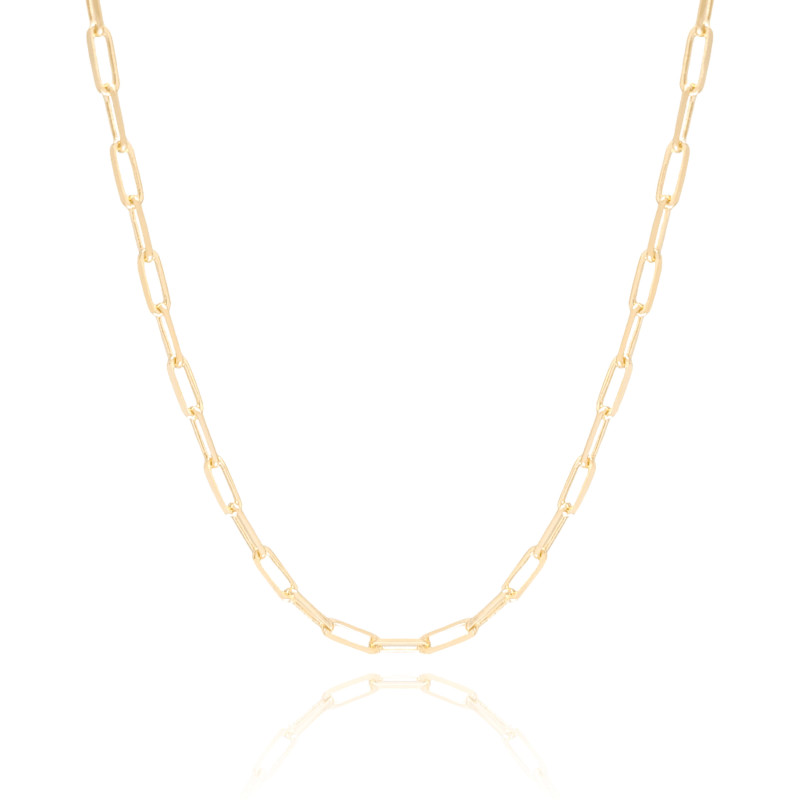 Choker Elos 3x9 mm Banhado a Ouro 18K