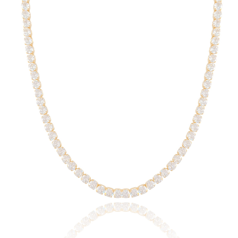 Choker Riviera Cristal Banhado a Ouro 18K