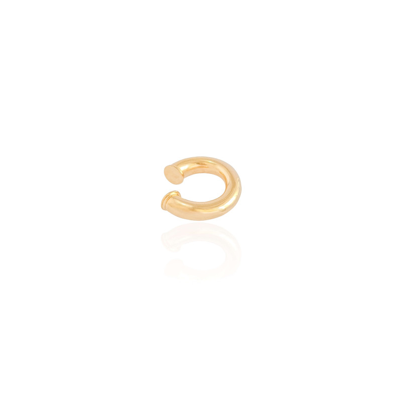 Piercing Tubo Liso Banhado a Ouro 18K