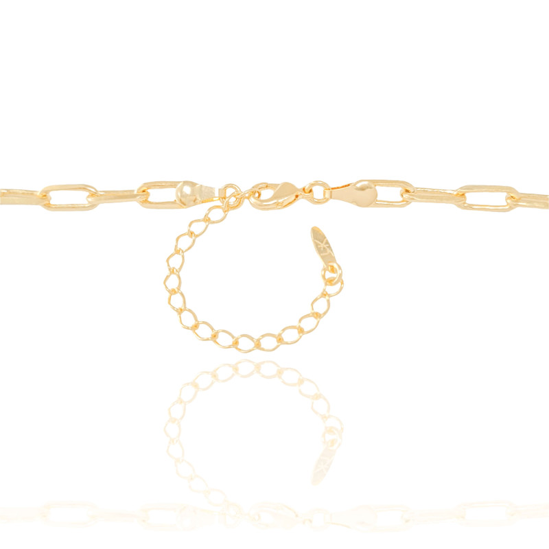 Gargantilha Elos 5 mm Lisos Banhado a Ouro 18K