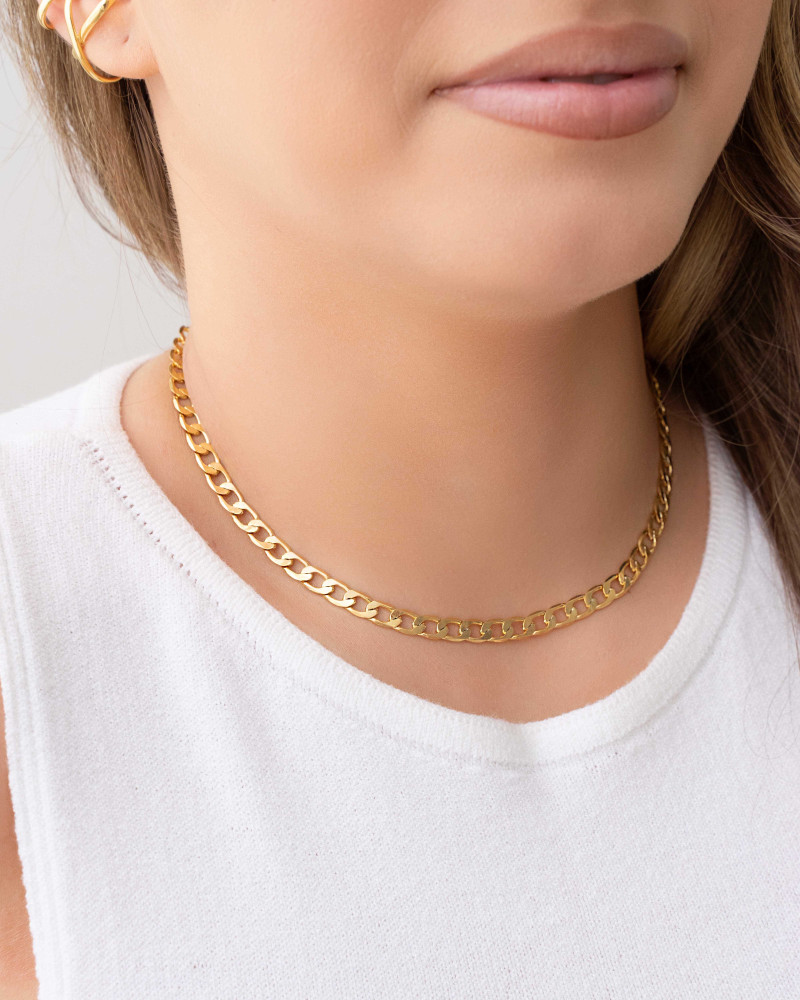 Choker Elos Grumet Banhado a Ouro 18K