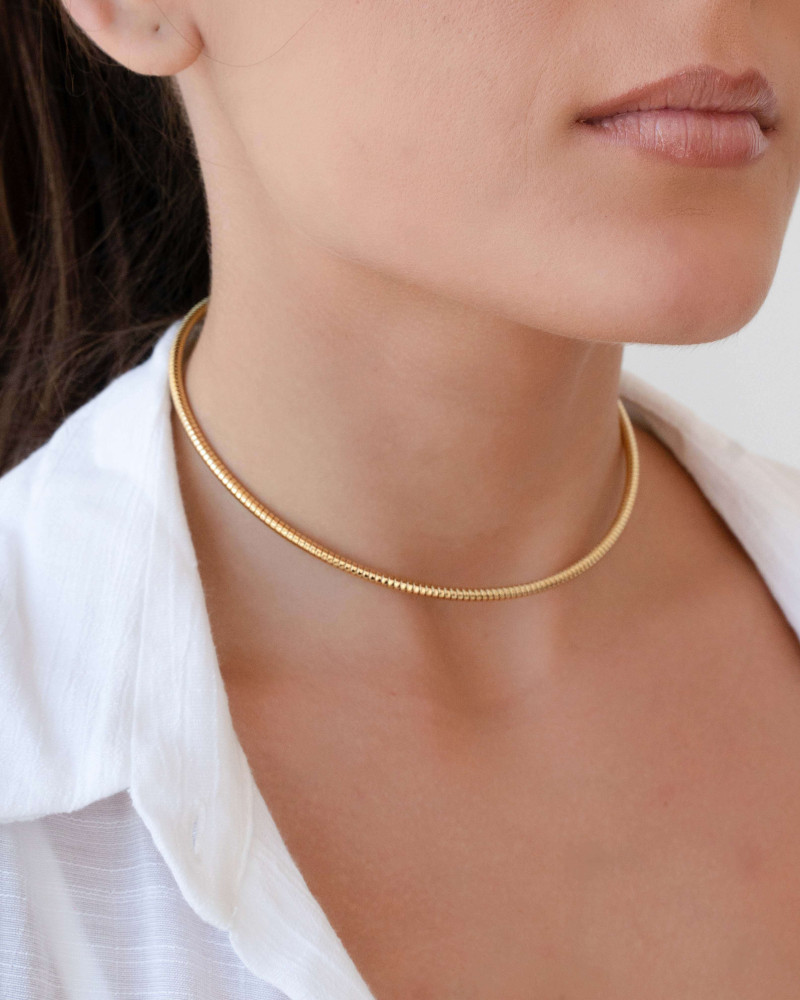 Aro Mola Espiral Banhado a Ouro 18K