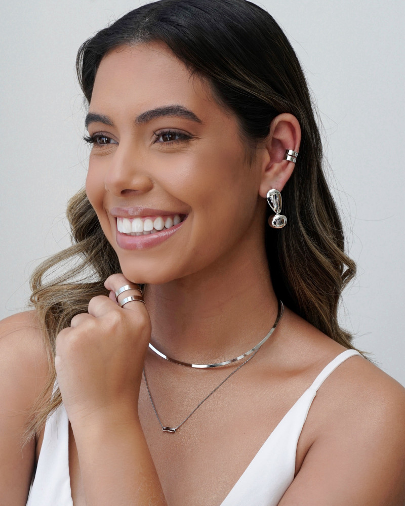 Piercing Vazado Liso Ródio Branco