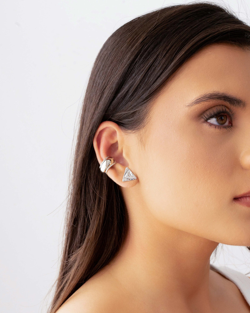 Piercing Liso Bolinhas Ródio Branco