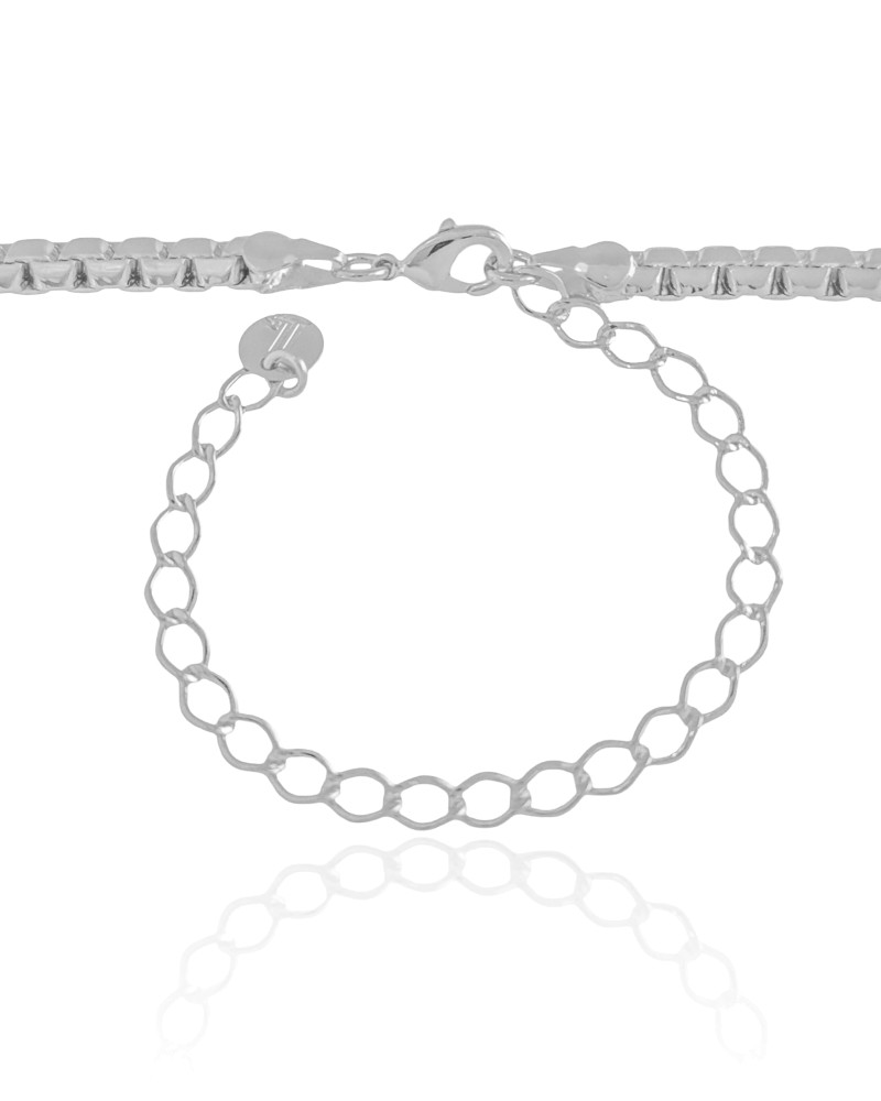Choker Malha Egípcia 4 mm Ródio Branco
