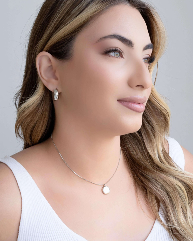 Choker Veneziana Redondo Liso 1.2 cm Ródio Branco