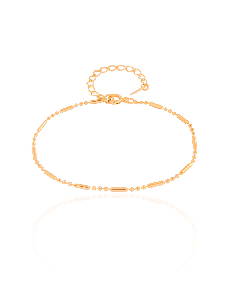 Pulseira Canutilhos 1.0 mm Banhado a Ouro 18K