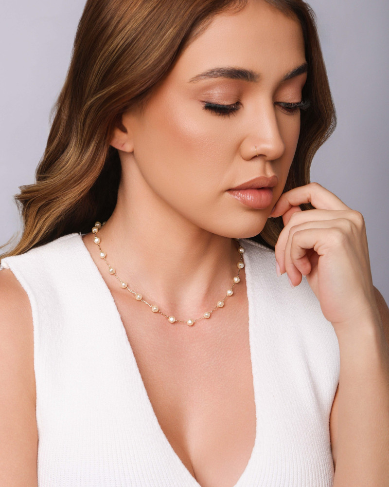 Choker Pérolas Barrocas 6 mm Banhado a Ouro 18K