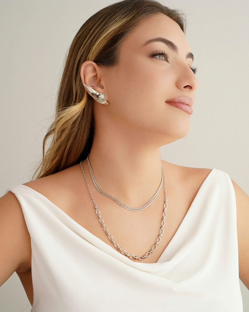Choker Grumet 4 mm Ródio Branco