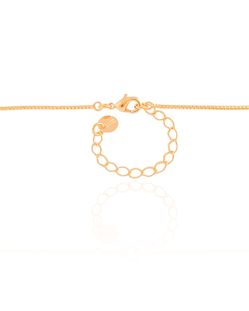Gargantilha Veneziana Laço Cordão Baiano Banhado a Ouro 18K - 45 cm