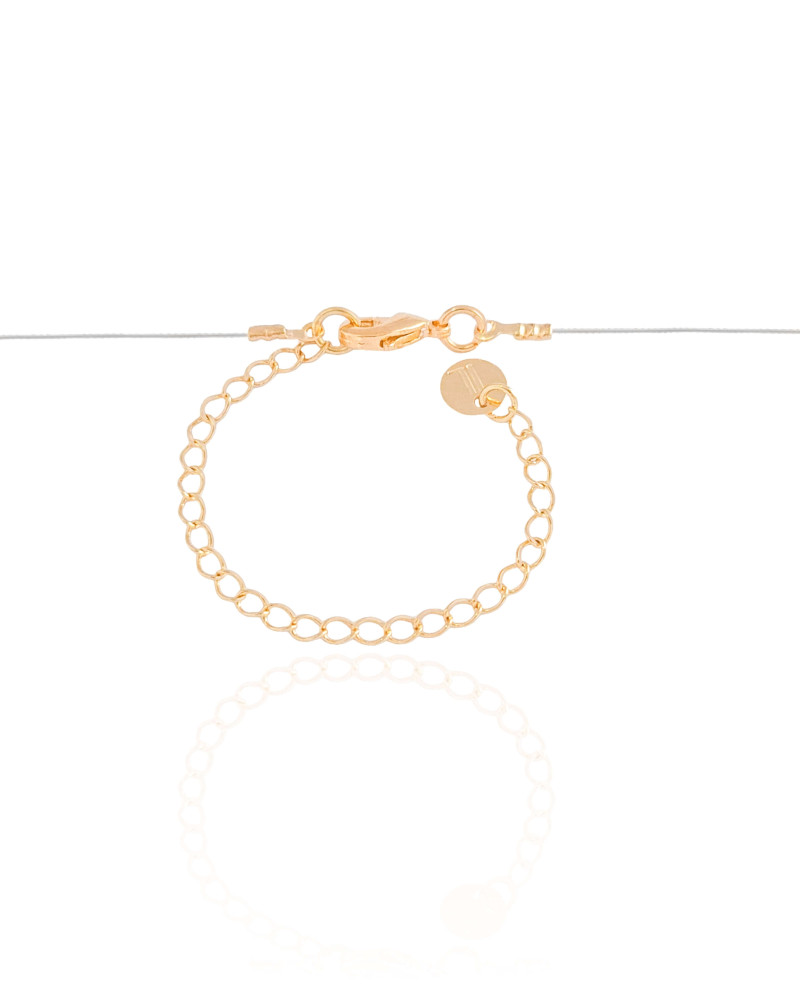 Choker Nylon Letra D Banhado a Ouro 18K
