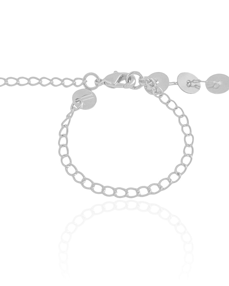 Choker Plaquinhas Lisas 6 mm Ródio Branco
