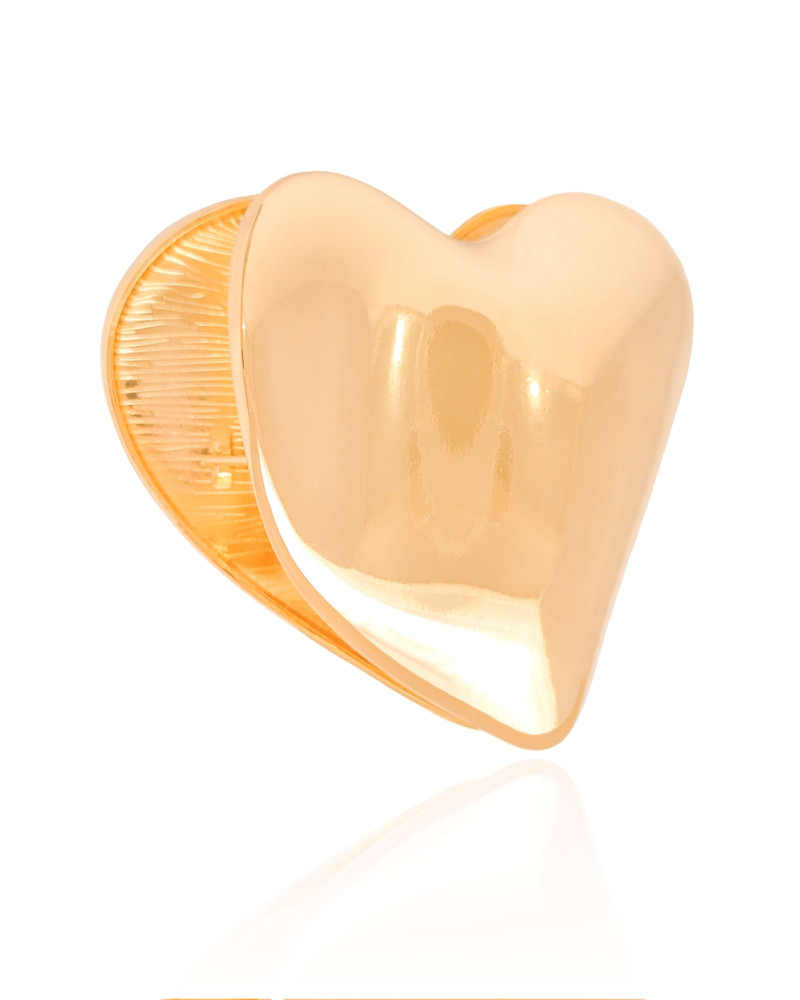 Presilha Coração Liso Banho Dourado
