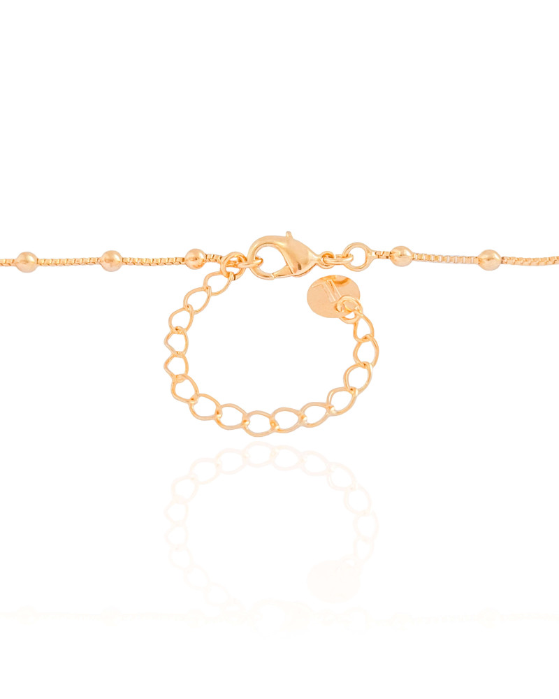 Gargantilha Veneziana Bolinhas Geométricos Cristal Banhado a Ouro 18K - 45 cm