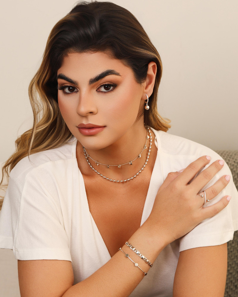 Anel X Bola Lisa Cravejado Cristal Tamanho 15 Ródio Branco