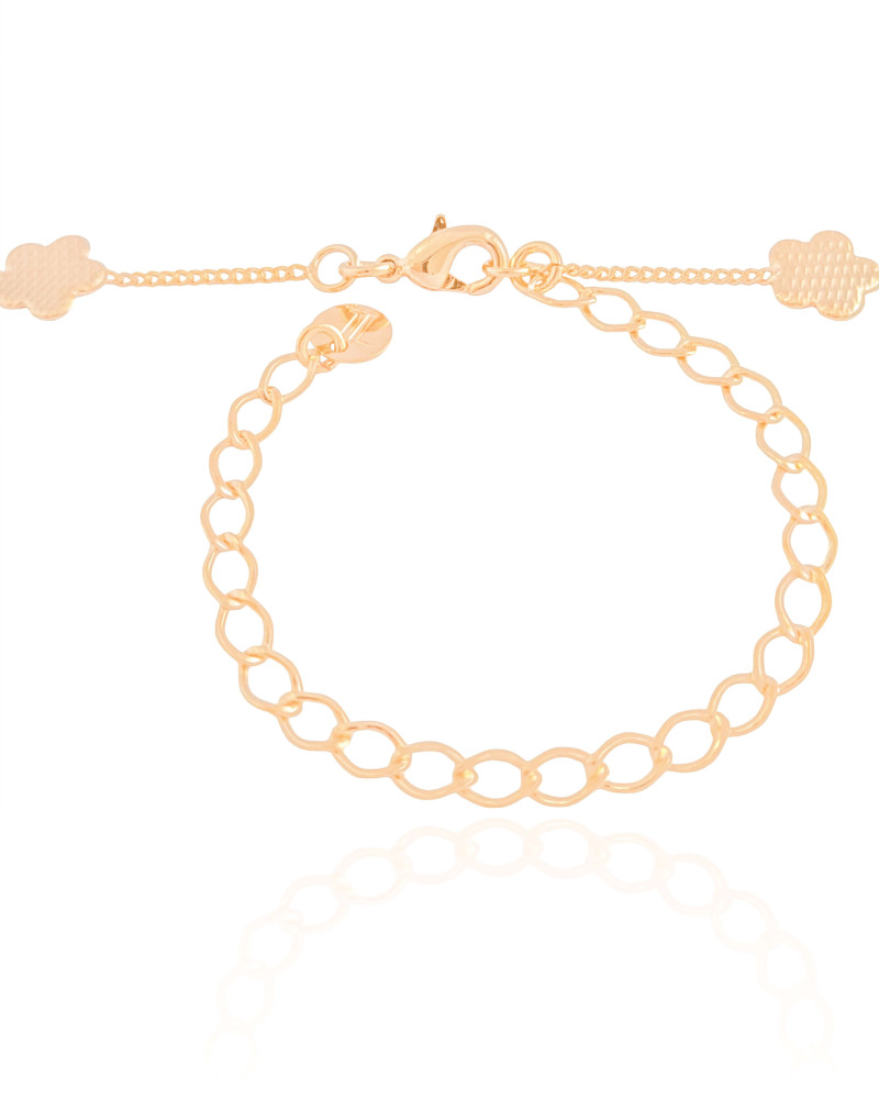 Choker Flores Texturizadas 8 mm Banhado a Ouro 18K