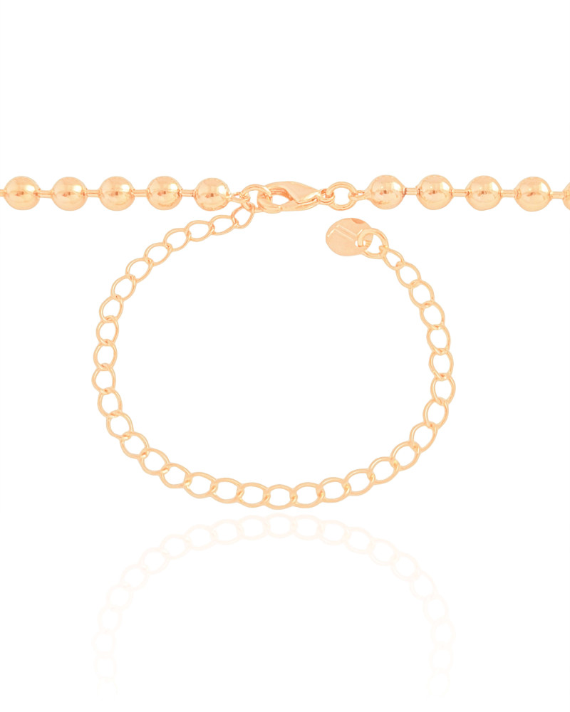 Choker Bolas Lisas 4 mm Banhado a Ouro 18K - 32 cm