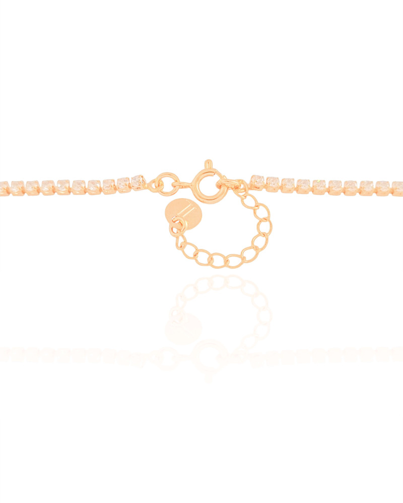 Choker Riviera Cristal 2 mm Banhado a Ouro 18K