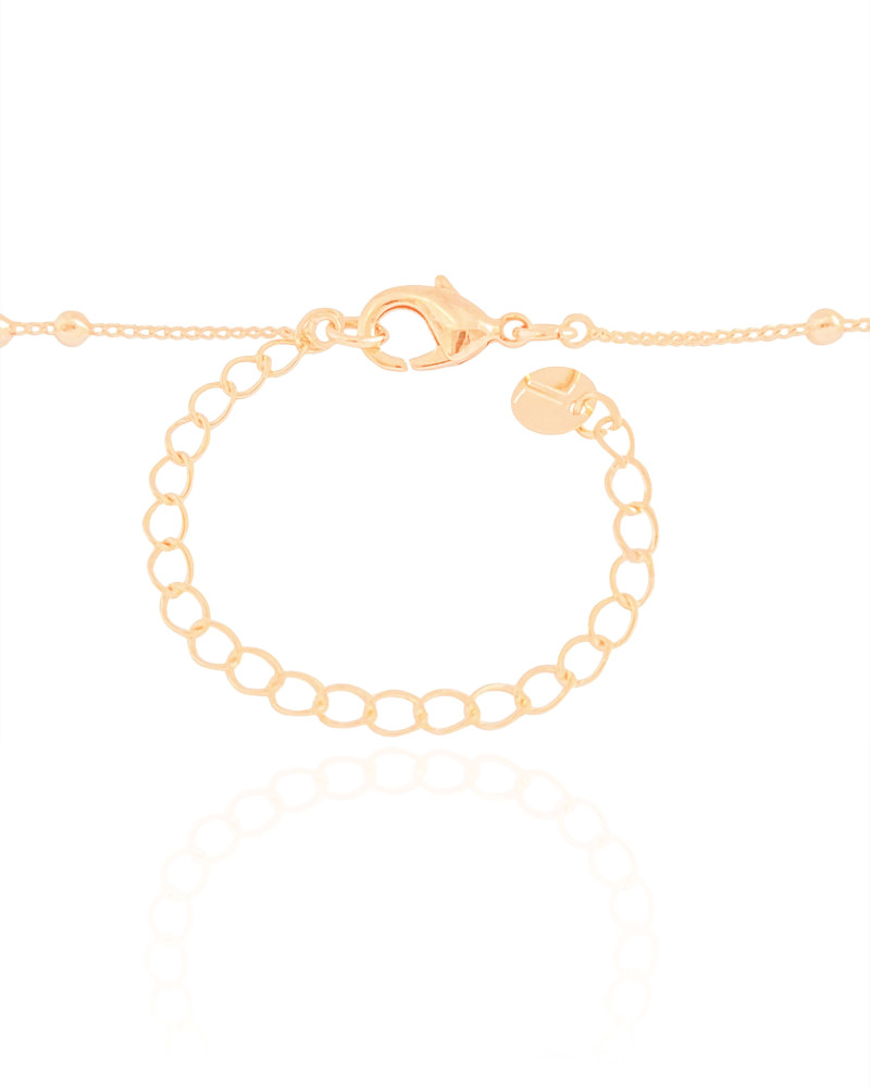Gargantilha Gravata Bolinhas Banhado a Ouro 18K - 40 cm