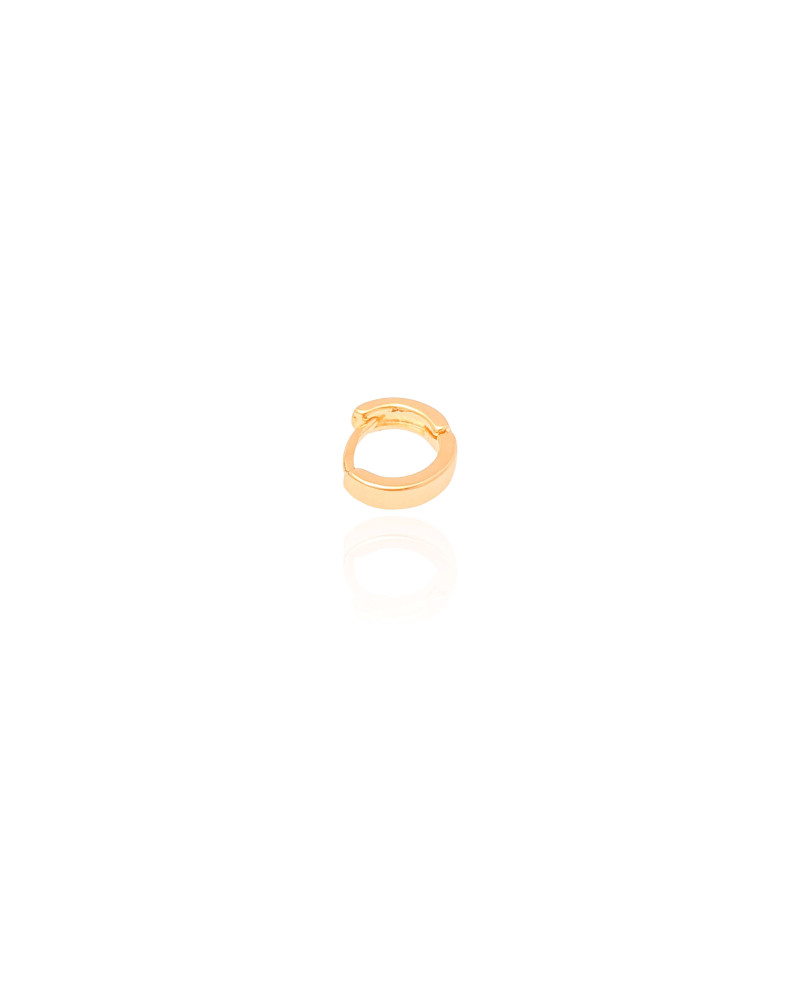 Piercing para Hélix Reto Liso 8 mm Banhado a Ouro 18K