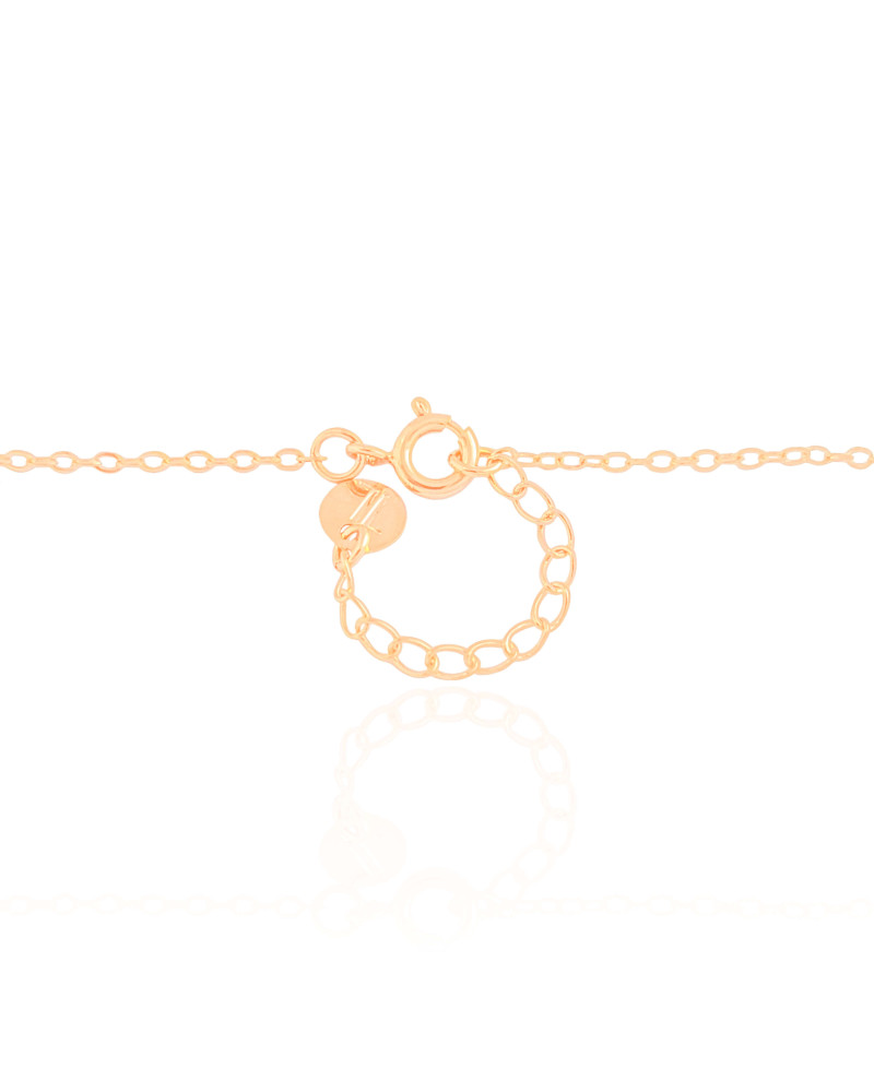 Gargantilha Infantil Elos Flor 6 mm Banhado a Ouro 18K - 35 cm