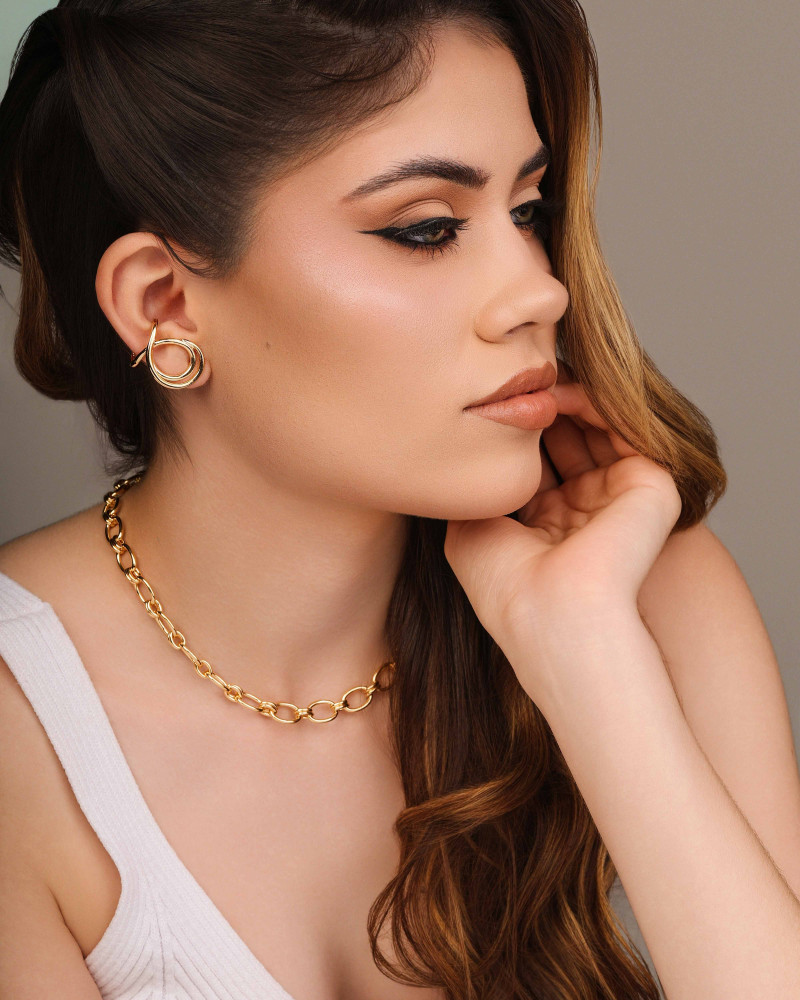 Gargantilha Elos Ovais 9 mm Banhado a Ouro 18K - 40 cm